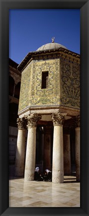 Framed Two people sitting in a mosque, Umayyad Mosque, Damascus, Syria Print