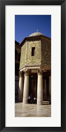 Framed Two people sitting in a mosque, Umayyad Mosque, Damascus, Syria Print