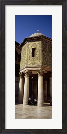 Framed Two people sitting in a mosque, Umayyad Mosque, Damascus, Syria Print