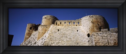 Framed Low angle view of a castle, Crac Des Chevaliers Fortress, Crac Des Chevaliers, Syria Print
