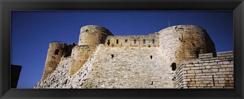Framed Low angle view of a castle, Crac Des Chevaliers Fortress, Crac Des Chevaliers, Syria Print