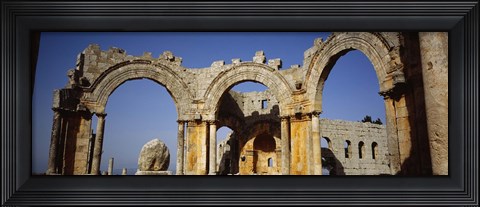 Framed Old ruins of a church, St. Simeon Church, Aleppo, Syria Print