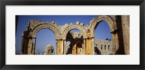 Framed Old ruins of a church, St. Simeon Church, Aleppo, Syria Print