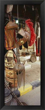 Framed Souvenirs displayed in a market, Palmyra, Syria Print