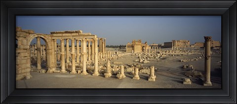 Framed Old ruins of a temple, Temple Of Bel, Palmyra, Syria Print