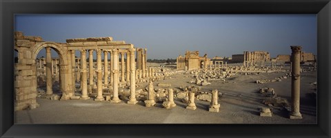 Framed Old ruins of a temple, Temple Of Bel, Palmyra, Syria Print