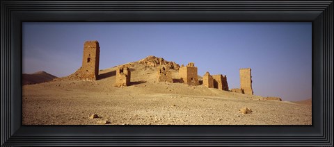 Framed Ancient tombs on a landscape, Palmyra, Syria Print