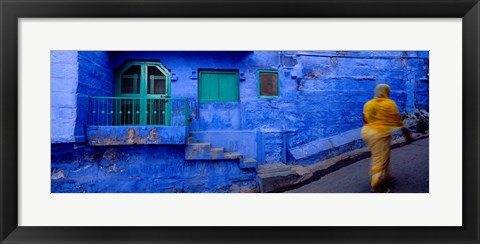 Framed Rear view of a woman walking on the street, Jodhpur, Rajasthan, India Print