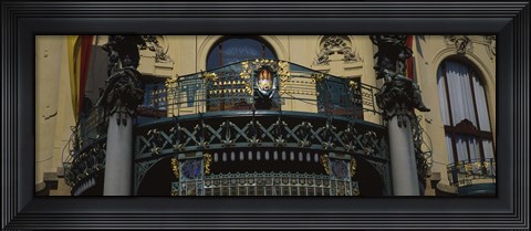 Framed Low angle view of the balcony of a government building, Municipal House, Prague, Czech Republic Print