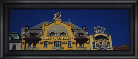 Framed High section view of a hotel, Grand Hotel Europa, Prague, Czech Republic Print