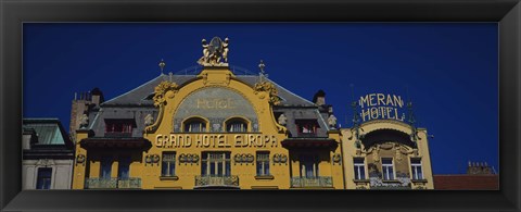 Framed High section view of a hotel, Grand Hotel Europa, Prague, Czech Republic Print