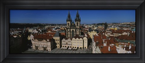 Framed High angle view of a cityscape, Prague Old Town Square, Old Town, Prague, Czech Republic Print