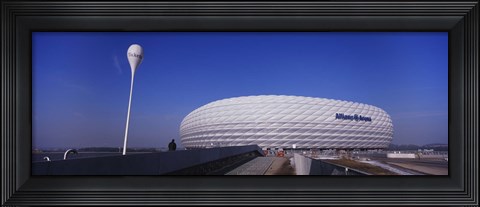 Framed Soccer stadium in a city, Allianz Arena, Munich, Bavaria, Germany Print