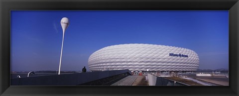 Framed Soccer stadium in a city, Allianz Arena, Munich, Bavaria, Germany Print