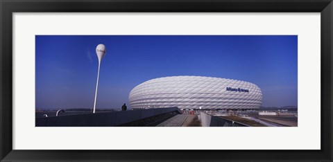 Framed Soccer stadium in a city, Allianz Arena, Munich, Bavaria, Germany Print