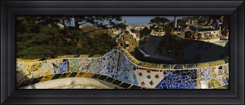 Framed Parc Guell, Barcelona, Catalonia, Spain Print