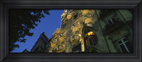 Framed Low angle view of a building, Casa Batllo, Barcelona, Catalonia, Spain Print