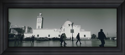 Framed Cars parked in front of a mosque, Jamaa-El-Jedid, Algiers, Algeria Print