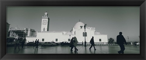 Framed Cars parked in front of a mosque, Jamaa-El-Jedid, Algiers, Algeria Print