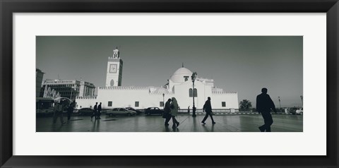 Framed Cars parked in front of a mosque, Jamaa-El-Jedid, Algiers, Algeria Print