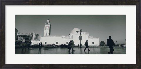 Framed Cars parked in front of a mosque, Jamaa-El-Jedid, Algiers, Algeria Print