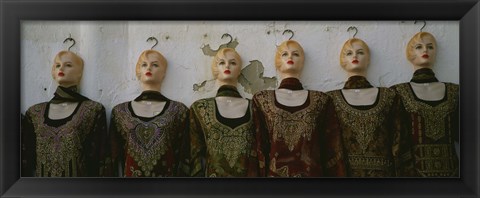 Framed Group of mannequins in a market stall, Tripoli, Libya Print