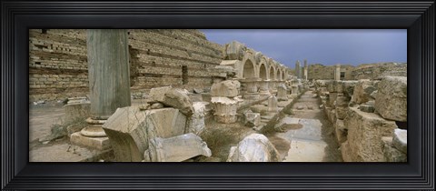 Framed Ruins of ancient Roman city, Leptis Magna, Libya Print