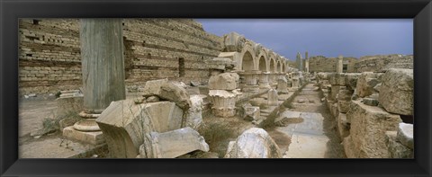 Framed Ruins of ancient Roman city, Leptis Magna, Libya Print