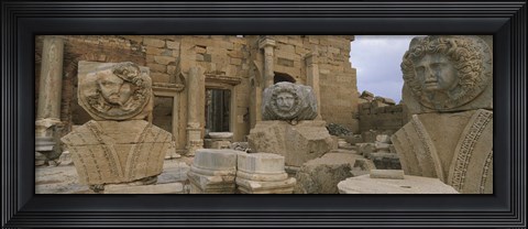 Framed Statues in Leptis Magna, Libya Print