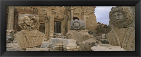 Framed Statues in Leptis Magna, Libya Print