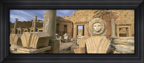 Framed Old ruins, Leptis Magna, Libya Print