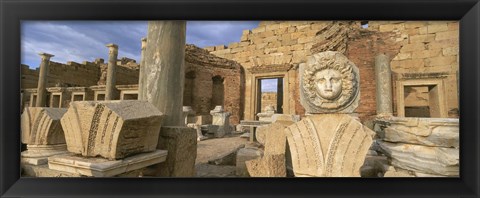 Framed Old ruins, Leptis Magna, Libya Print