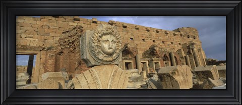 Framed Statue in an old ruined building, Leptis Magna, Libya Print