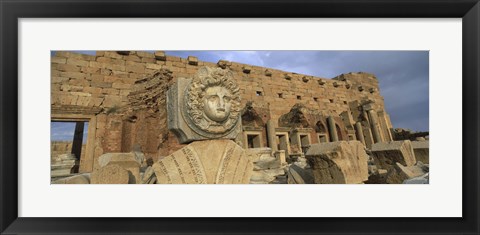 Framed Statue in an old ruined building, Leptis Magna, Libya Print