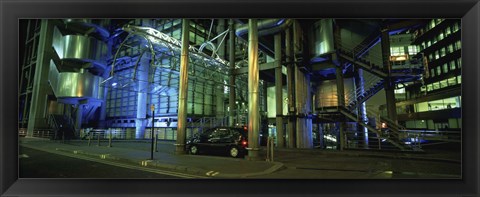 Framed Car in front of an office building, Lloyds Of London, London, England Print