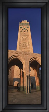 Framed Low angle view of the tower of a mosque, Hassan II Mosque, Casablanca, Morocco Print
