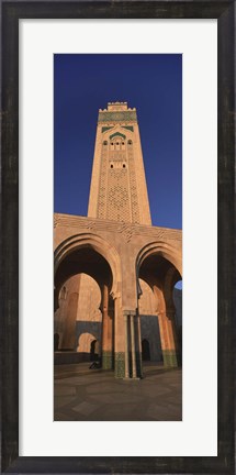Framed Low angle view of the tower of a mosque, Hassan II Mosque, Casablanca, Morocco Print