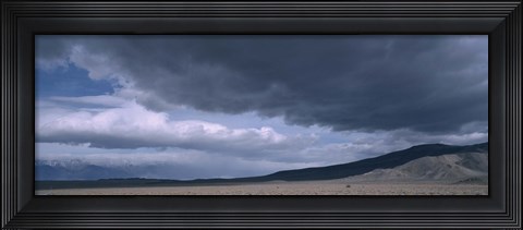 Framed Storm clouds over a desert, Inyo Mountain Range, California Print
