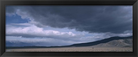 Framed Storm clouds over a desert, Inyo Mountain Range, California Print