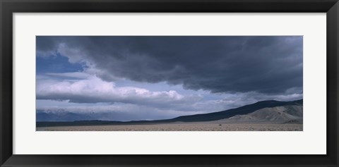 Framed Storm clouds over a desert, Inyo Mountain Range, California Print