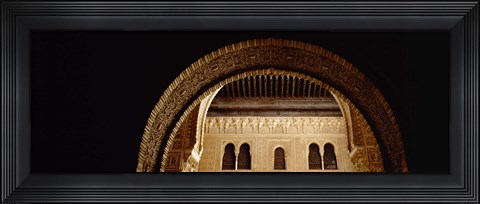 Framed Close-up of an arch, Court Of Lions, Alhambra, Granada, Andalusia, Spain Print