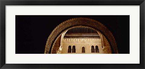 Framed Close-up of an arch, Court Of Lions, Alhambra, Granada, Andalusia, Spain Print