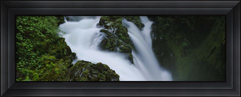 Framed High angle view of a waterfall, Sol Duc Falls, Olympic National Park, Washington State, USA Print