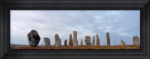 Framed Rocks on a landscape, Callanish Standing Stones, Lewis, Outer Hebrides, Scotland Print