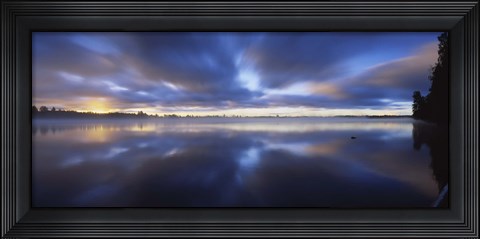 Framed Panoramic view of a river, Vuoksi River, Imatra, Finland Print