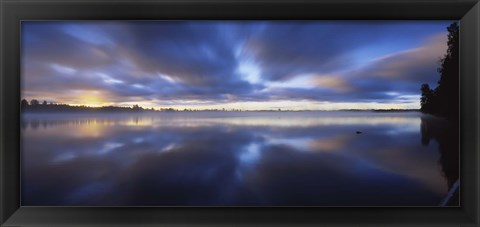 Framed Panoramic view of a river, Vuoksi River, Imatra, Finland Print