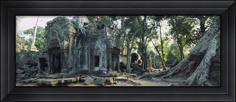 Framed Old ruins of a building, Angkor Wat, Cambodia Print