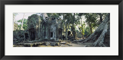 Framed Old ruins of a building, Angkor Wat, Cambodia Print