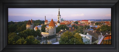 Framed High angle view of a city, Tallinn, Estonia Print