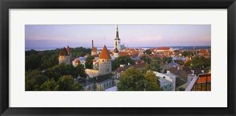 Framed High angle view of a city, Tallinn, Estonia Print